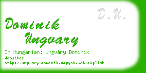 dominik ungvary business card