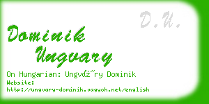 dominik ungvary business card